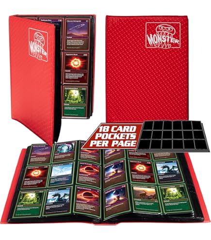 Amazon.com: Monster 9 Pocket Trading Card Album- Holofoil Gray