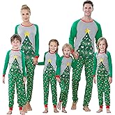Benaive Matching Family Christmas Pajamas Set Boys Girls Holiday Pjs for Women Men Sleepwear
