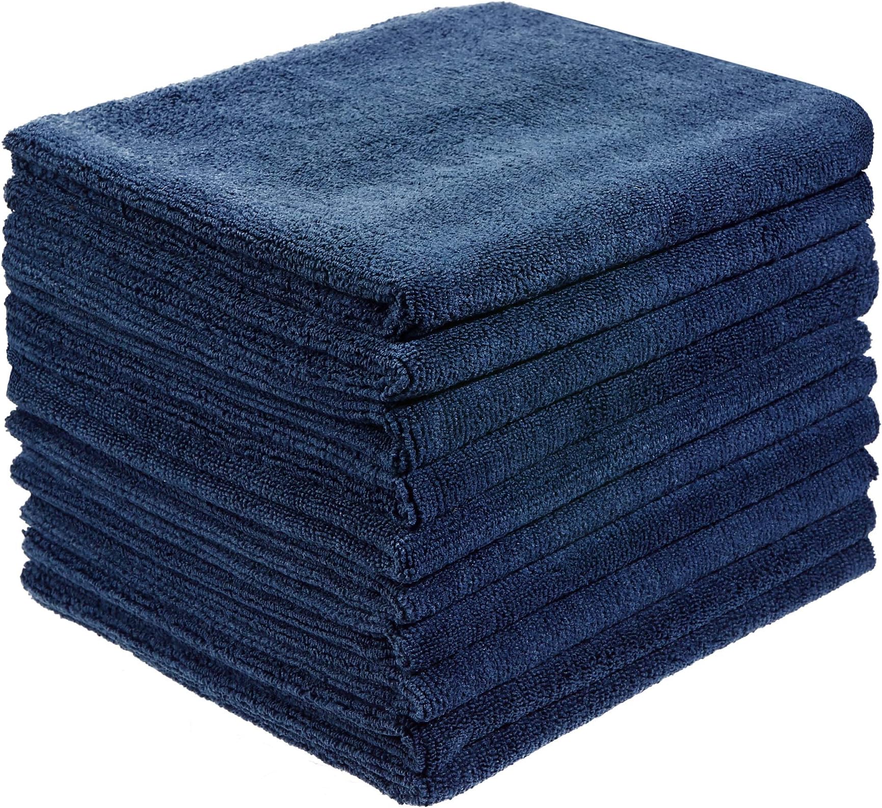 CARCAREZBlack Professional EDGELESS 380 GSM Premium 70/30 Blend Metal POLISHING & Detailing Microfiber Towels, 16x16 in, Pack of 10