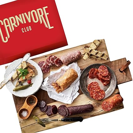Carnivore Club Gift Box Gourmet Food Gift 5 Italian Meats Sampler From Nduja Artisans Comes In A Premium Gift Box Food Basket Great With