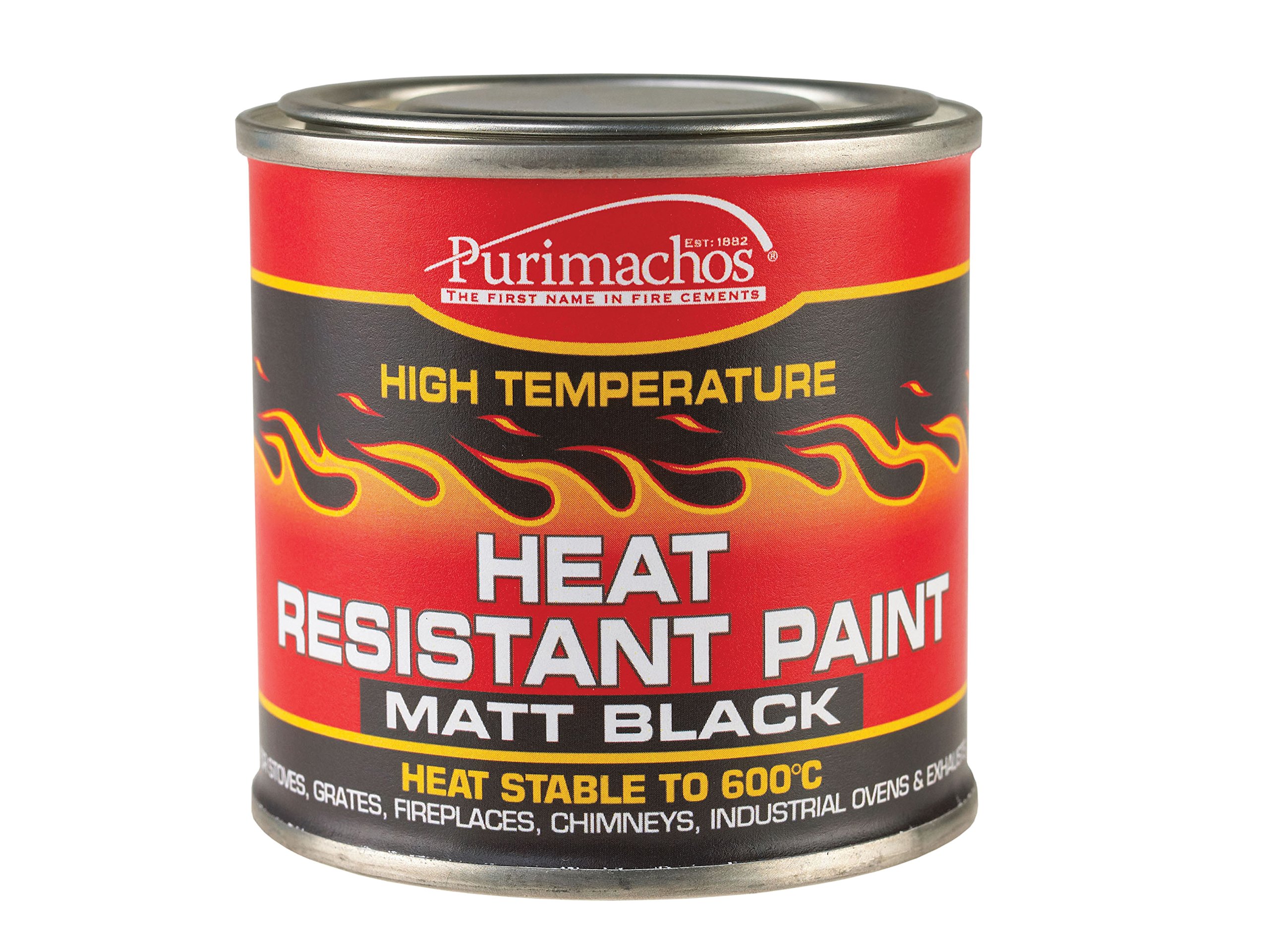 Everbuild Heat Resistant Paint – High Temperature Resistance – Easy To Apply – Black – 125ml