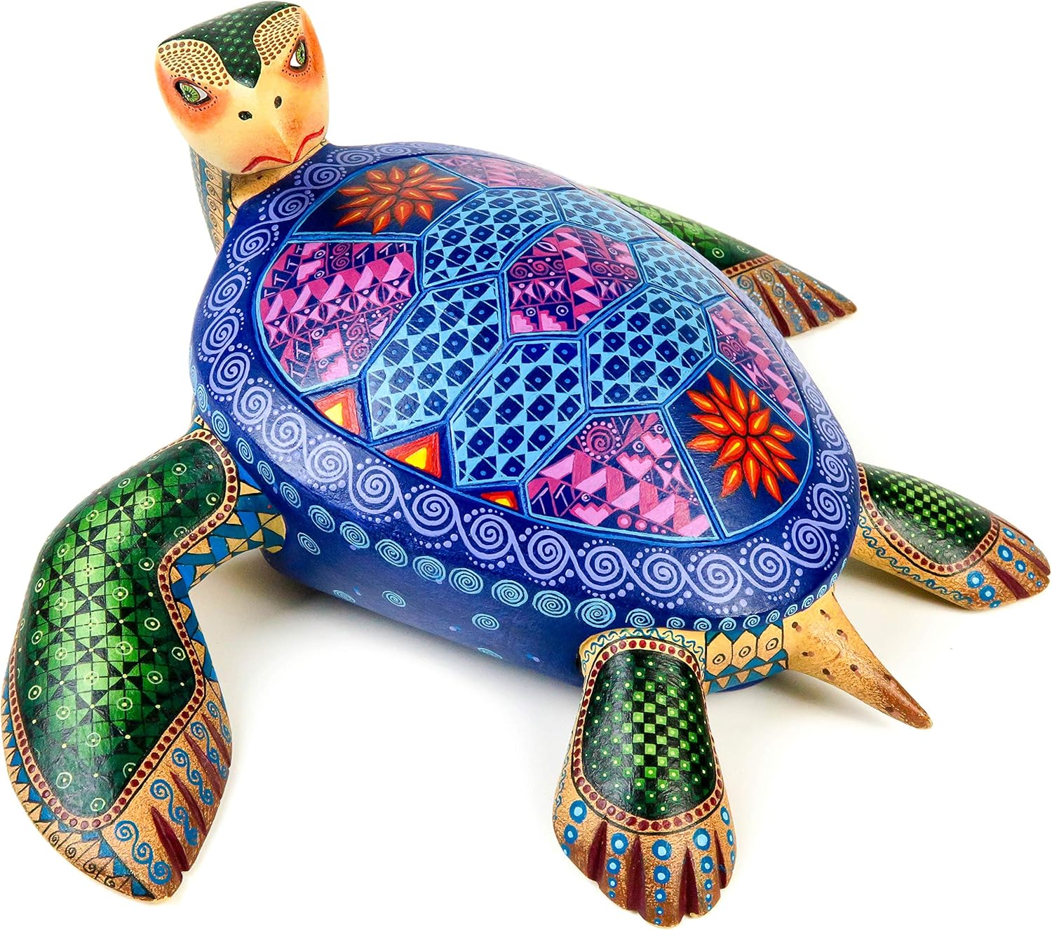 SEA Turtle Masterpiece Oaxacan Alebrije Wood Carving