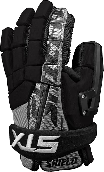 STX Lacrosse Shield Goalie Glove, Black 
