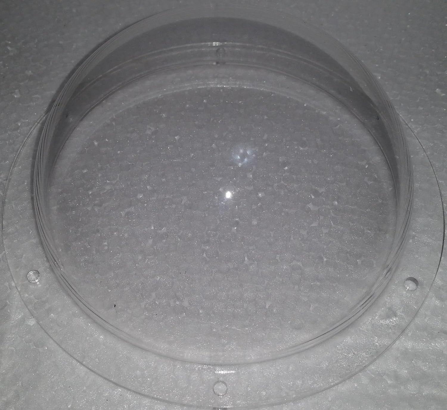 Supreme Tech Acrylic Dome/Plastic Hemisphere - Clear - 5" Diameter, 1/2" Flange with Pre-Drilled Holes, 5" with Holes