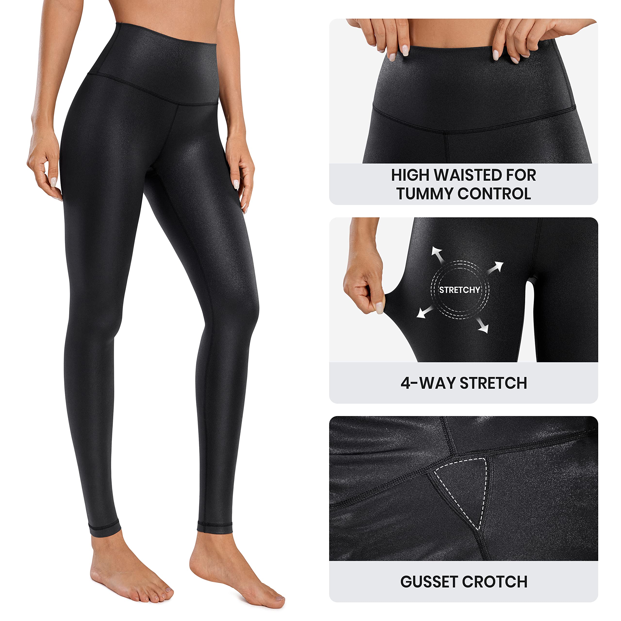 CRZ YOGA Faux Leather Leggings