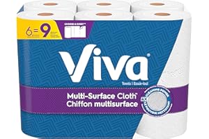 Viva Multi-Surface Cloth Paper Towels, Choose-A-Sheet 6 Big Rolls = 9 Regular Rolls (83 Sheets Per Roll)
