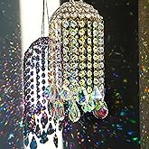 Crystal Chandelier Wind Chimes Suncatcher Pendant, Aurora Light Catcher for Window Indoor Outdoor Ornament, Gift for Mothers Day Christmas Day