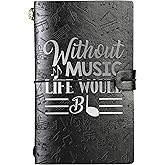 InnoBeta Music Lovers gifts Embossed Journal Notebook, for Music Lovers, musicians, teachers, men on Christmas, Birthday, Travel Diary, Lined Planner, 7x5 Inches - Without