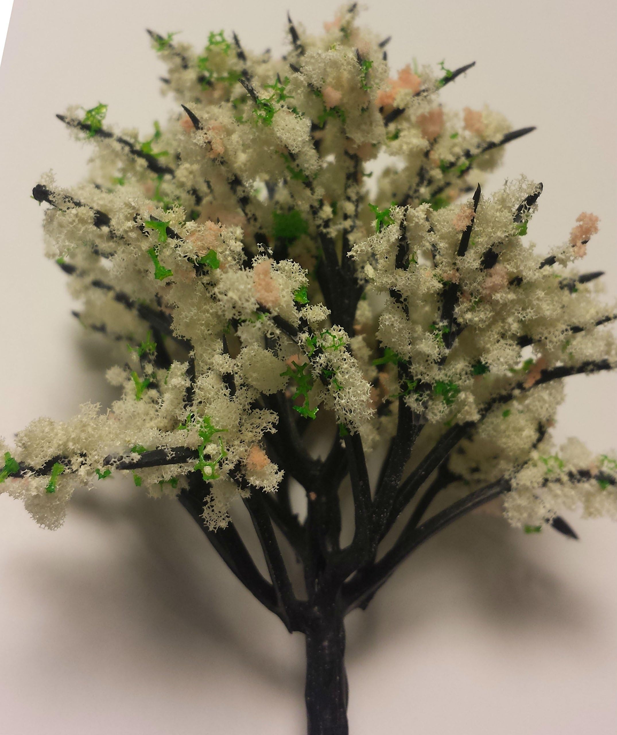 Cherry Blossom Tree, Model Train Set or Architectural Model, 3" Tall, HO-scale, Set of 2