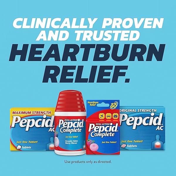PEPCID AC MAXIMUM STRENGTH, 20 MG FAMOTIDINE FOR HEARTBURN PREVENTION & RELIEF, 25 CT