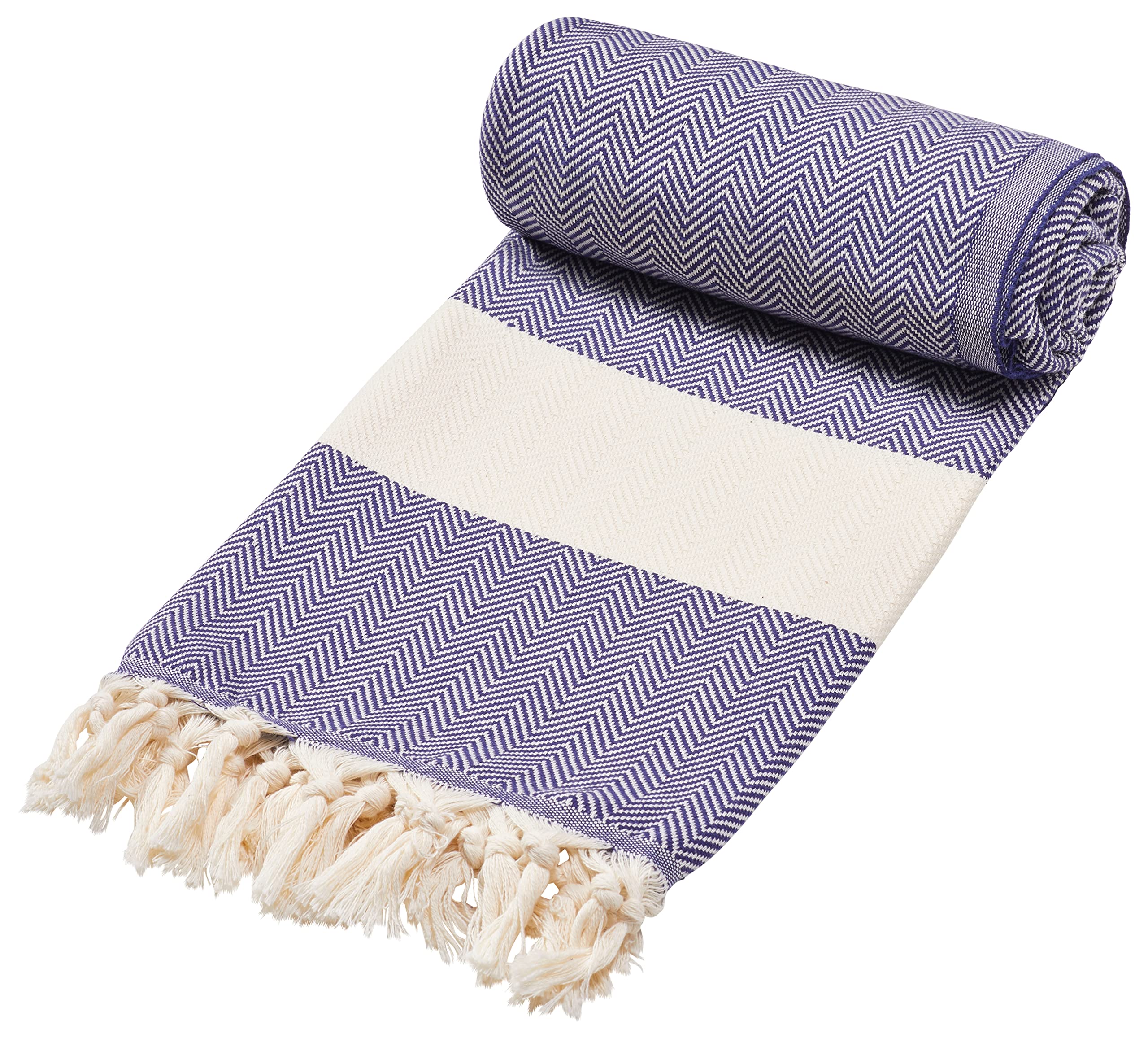 Sowel® XXL Beach Towel, 100 x 200 cm, Sauna Towel, Bath Towel, Large, Lightweight, Thin, Hammam Towel, Fouta, Peshtemal, Men and Women, 100% Cotton, Navy Blue