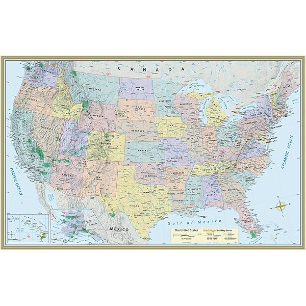 Amazon.com: National Geographic United States Wall Map - Executive