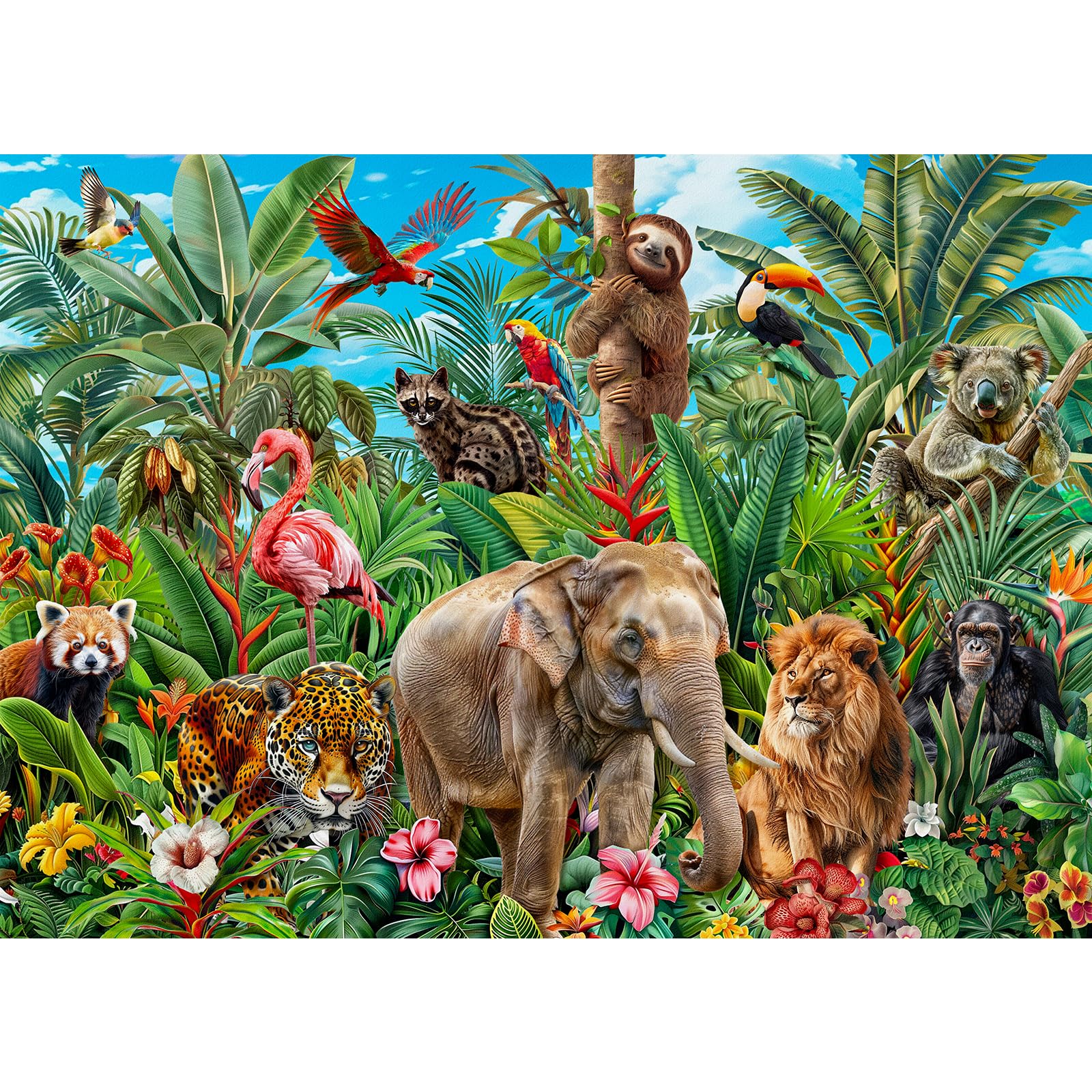 Jigsaw Puzzles for Adults 1000 Piece Jigsaw Puzzle for Adult Educational Game Challenge Toy 1000 Pieces Puzzles for Adults Kids.Educational Games Home Decoration.Theme: Animal Family โ image 1