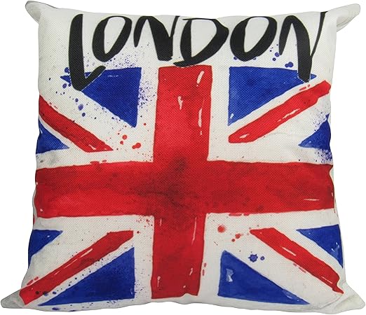 Amazon Com London Pillow Cover Uk Flag Throw Pillow Home