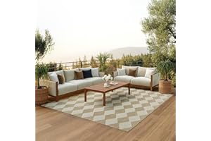 Nourison Home Positano Indoor-Outdoor Jute 8' x 10' Area Rug, Easy Cleaning, Non Shedding, Bed Room, Living Room, Dining Room, Backyard, Deck, Patio (8x10)