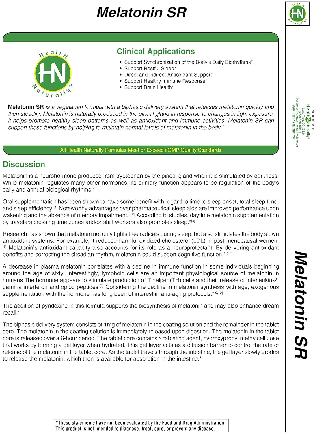 Amazon.com: Melatonin SR - 90 Tablets | Biphasic Controlled-Release Melatonin Formula: Health & Personal Care