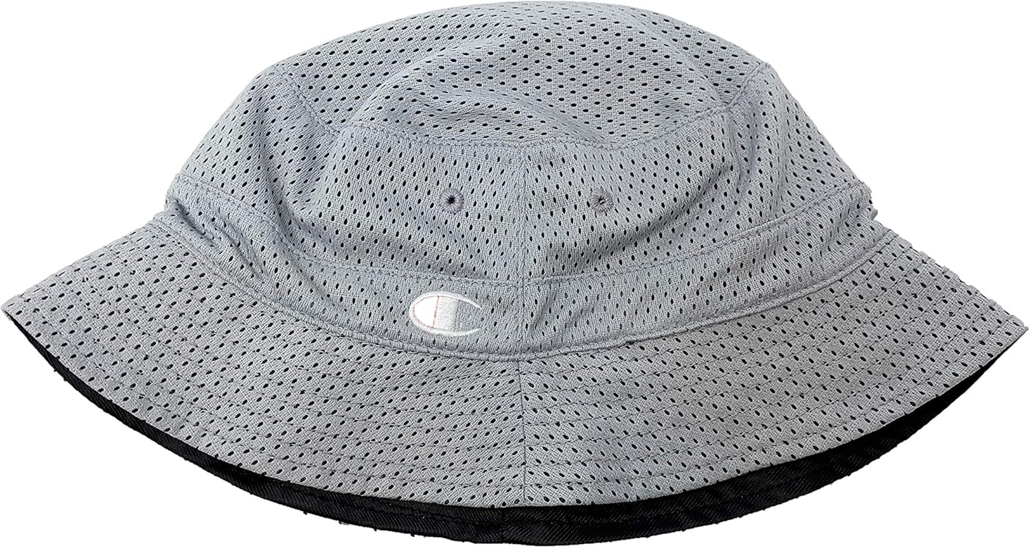 Champion Men's Mesh Bucket Hats Lightweight Reversible Hat (S/M, Grey/Black) Amazon.ca
