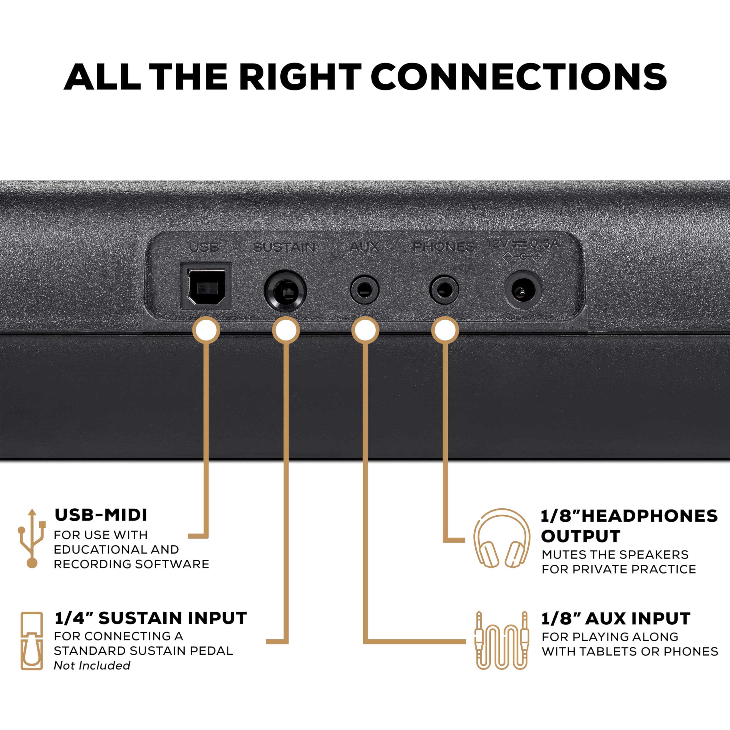 Alesis Melody 61 MK4 Piano con Teclado para Principiantes con Altavoces de 61 Teclas, Soporte para Tableta/Partituras, 300 Sonidos y Lecciones de Música