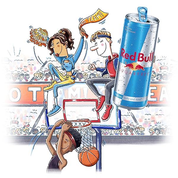 RED BULL SUGAR FREE ENERGY DRINK WITH 114MG CAFFEINE PLUS TAURINE & B VITAMINS, 12 FL OZ, PACK OF 24 CANS