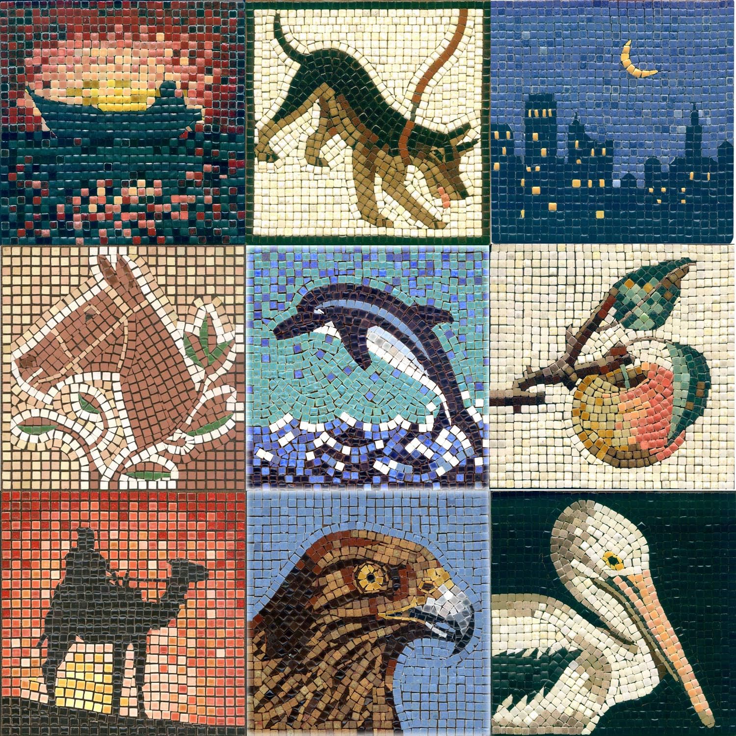DIY Mosaic Art Kit 5.9'' Square, 15x15cm, Dog, Small - Image 3