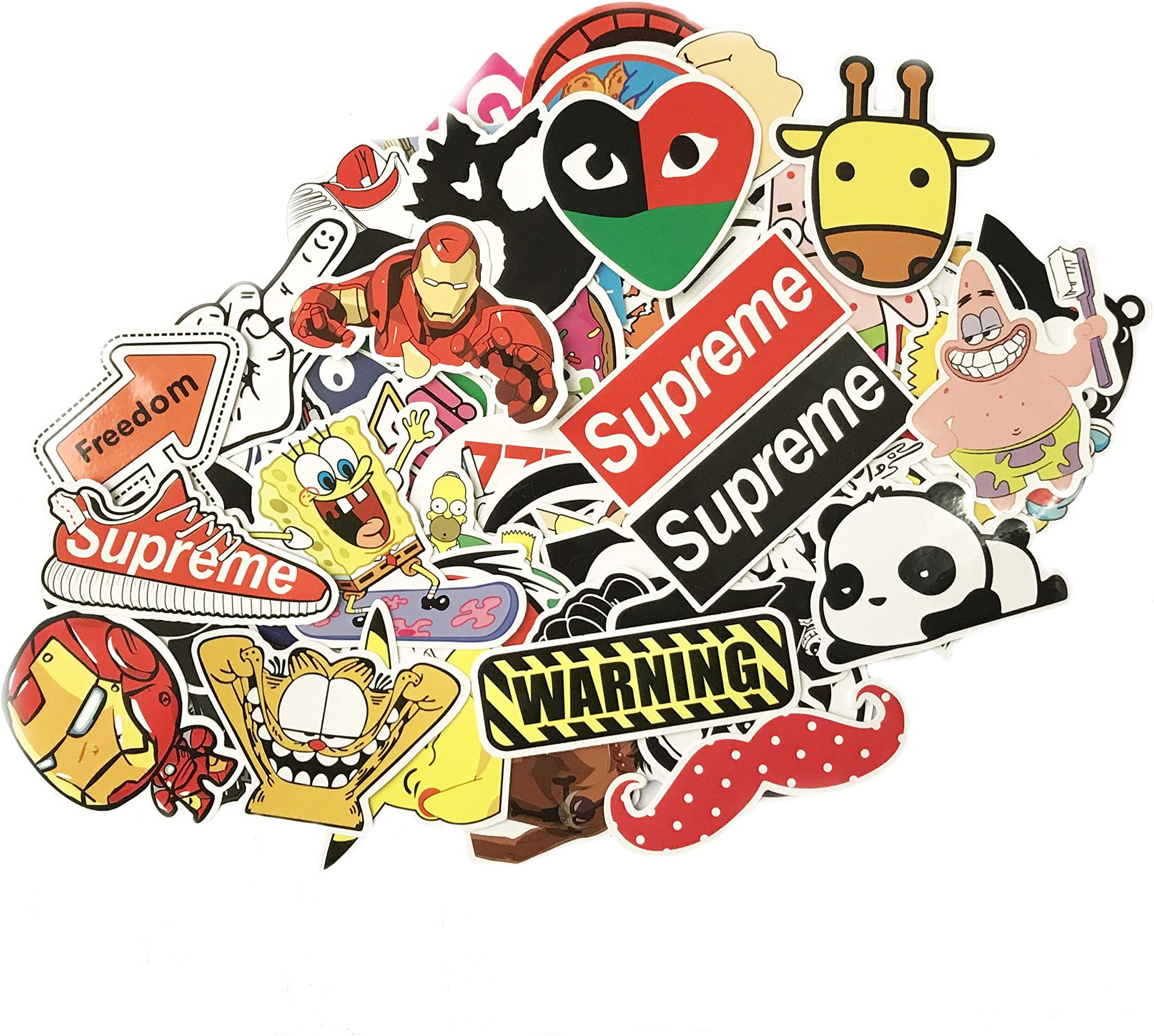 STICON 100 Pieces Vinyl Waterproof Stickers for Car, Laptop, Luggage, Skateboard, Motorcycle, Bicycle Decal Graffiti Patches (Series G)