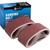 S SATC 3x18 Sanding Belts 20PCS Belt Sander Paper Aluminum Oxide (3 Each of 60/80/120/150/240/400 Grits &amp; 2 of 40 Grits) Ideal for Wood Metal Paint Sanding