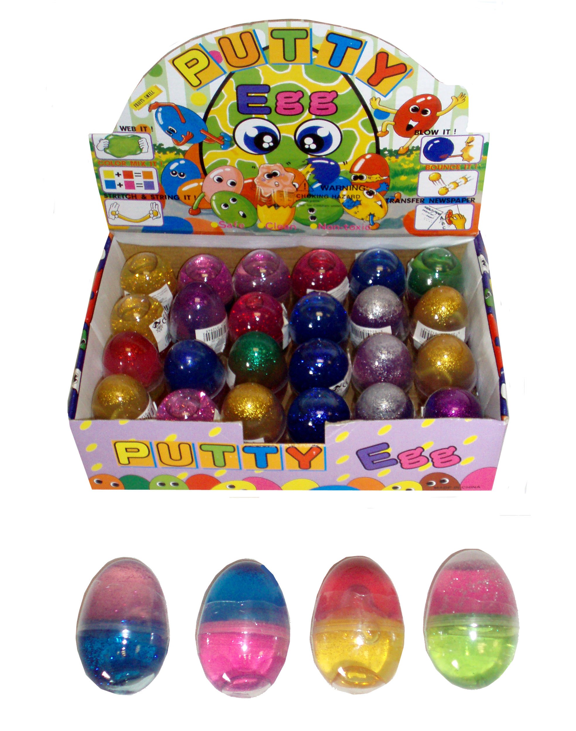 Glitter Bouncing Putty Egg / Slime (Pack of 1)