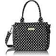 JuJuBe Be Classy Structured Multi-Functional Multi-Functional Diaper Bag/Purse, Legacy Collection - The Duchess - Black with White Polka Dots