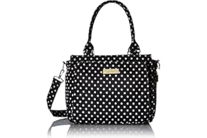 JuJuBe Be Classy Structured Multi-Functional Multi-Functional Diaper Bag/Purse, Legacy Collection - The Duchess - Black with White Polka Dots