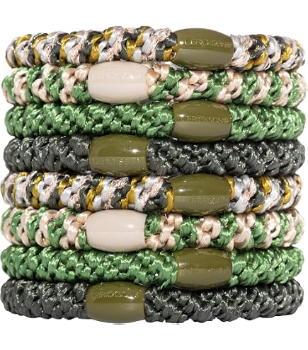 Amazon.com: L. Erickson Green Grab & Go Ponytail Holders, 8 Pack
