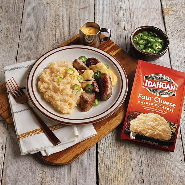 IDAHOAN FOUR CHEESE MASHED POTATOES FAMILY SIZE 8 OZ. (PACK OF 4)