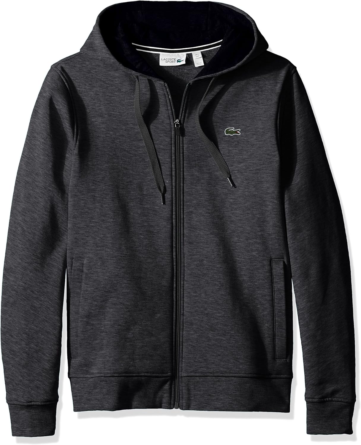 Lacoste Mens Sport Long Sleeve Fleece Full Zip Hoodie Sweatshirt at  Men’s Clothing store