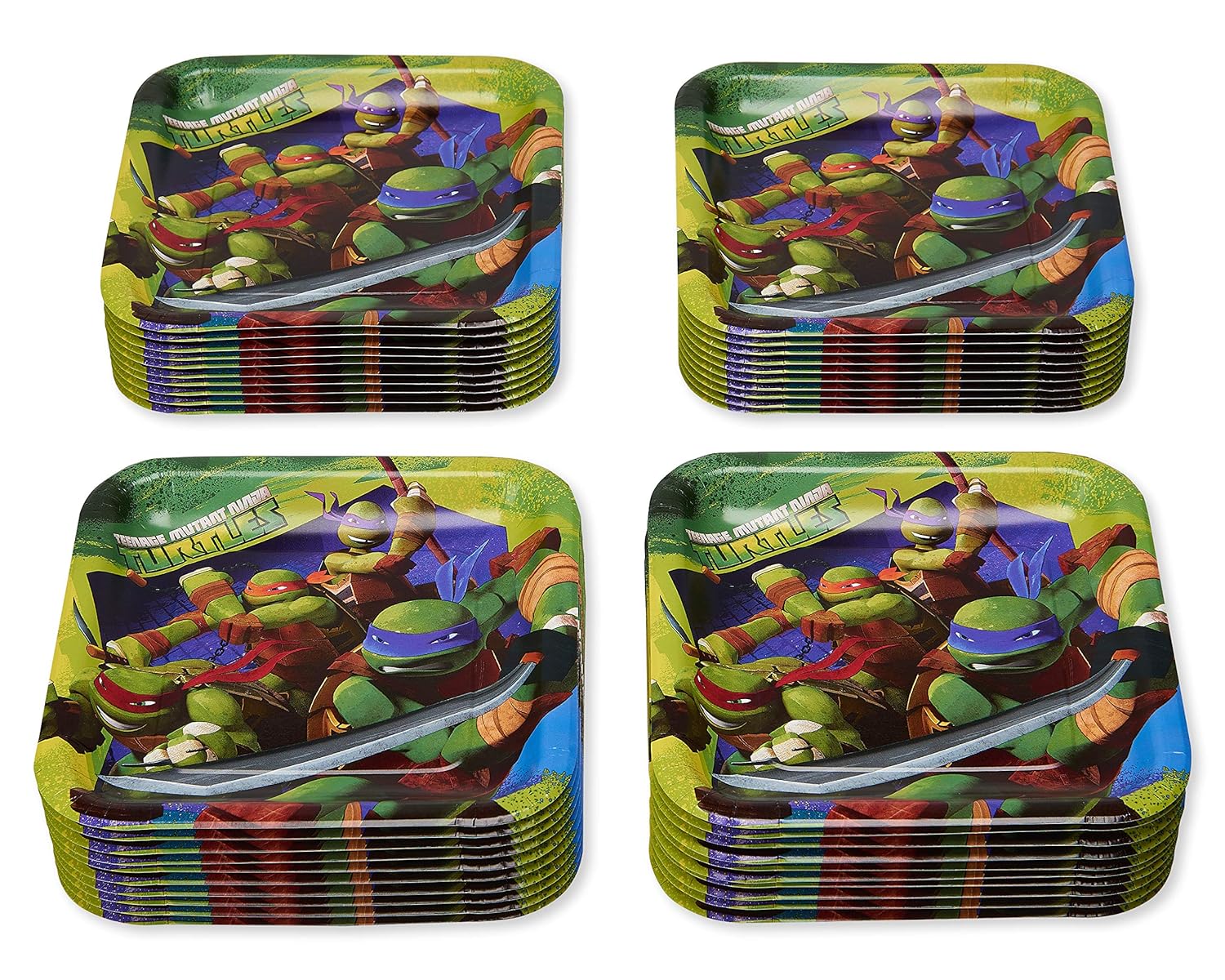 Plates Cups Napkins Teenage Mutant Ninja Turtle Tableware Combo for 8