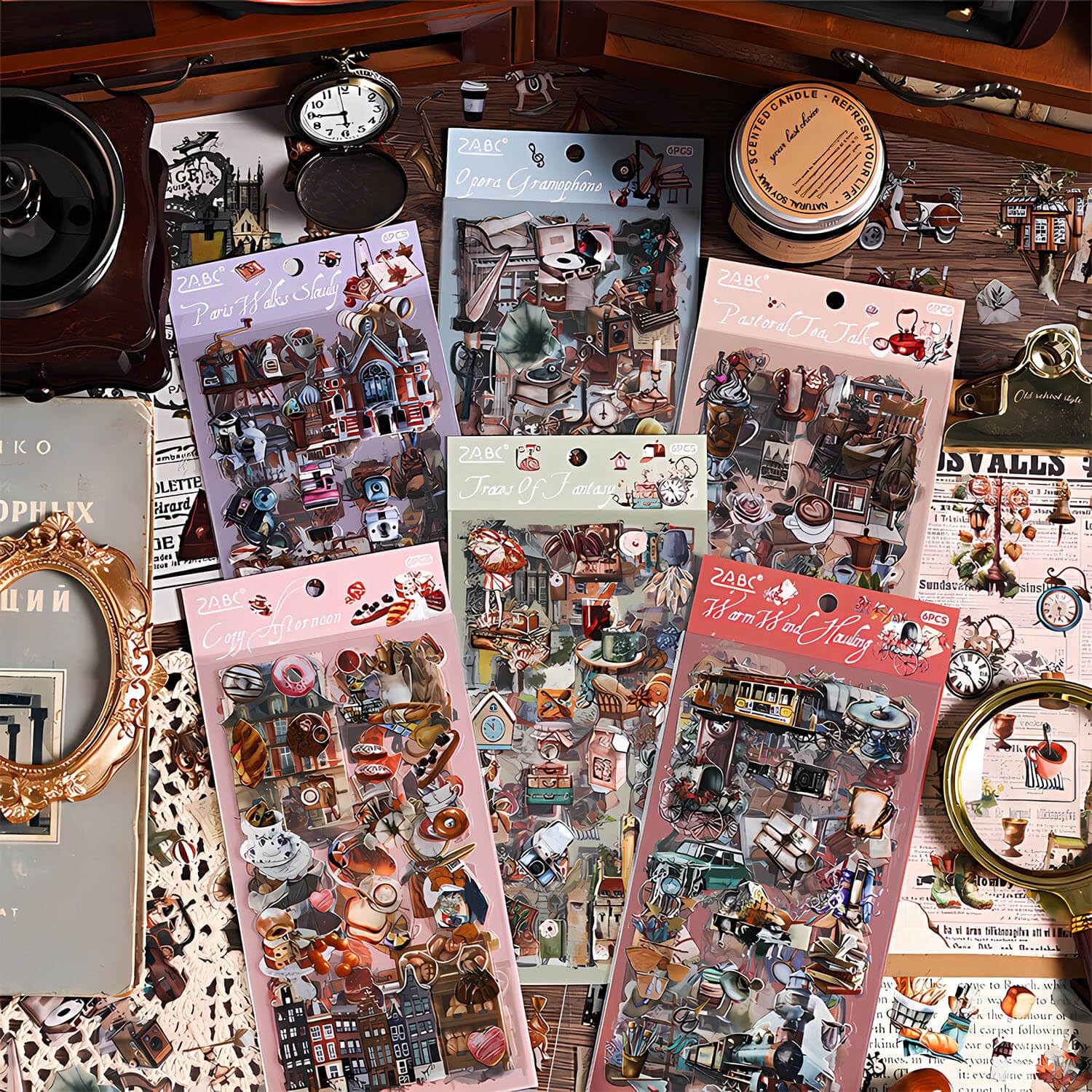 Ptyism 563 Pcs/36 Sheets Stickers for Scrapbooking，Scrapbooking Stickers丨Bullet Journal Stickers for Journaling for Scrapbooking,Bullet Journal Accessories,Journaling Accessories etc