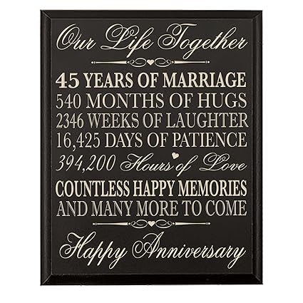 wedding anniversary 45 years