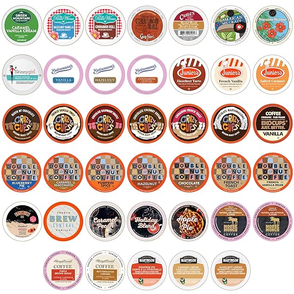 CRAZY CUPS POD VARIETY PACK – UNIQUE FLAVORS OF CHOCOLATE, VANILLA, CARAMEL, COFFEE CAPSULES, FLAVORED COFFEE, 40 COUNT