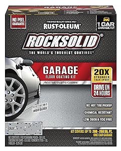Rust-Oleum 60003 RockSolid 1 Car Garage Floor Coating Kit, Gray