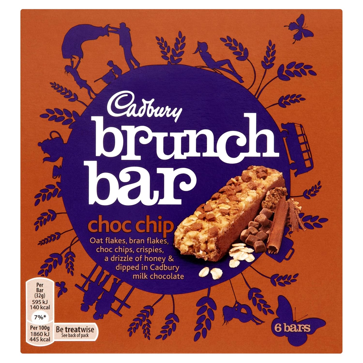 Original Cadbury Brunch Bar Choc Chip Bars Imported From The UK England Grocery