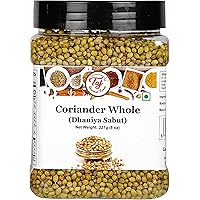 TAJ Premium Indian Coriander Seeds, (Dhania), Coriander Whole, (3 Pound Jar)
