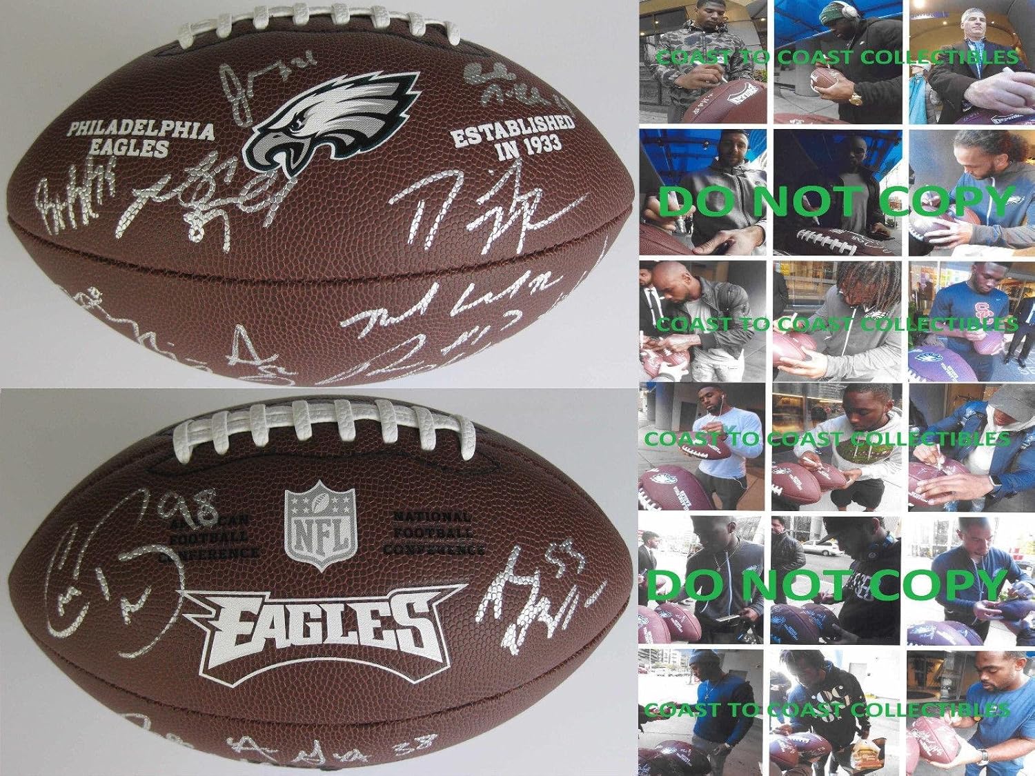 2017 Philadelphia Eagles, team, signed, autographed, nfl Logo Football