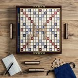 WS Game Company Scrabble Deluxe Travel Edition - Wood Case, Foldable Board, view 3