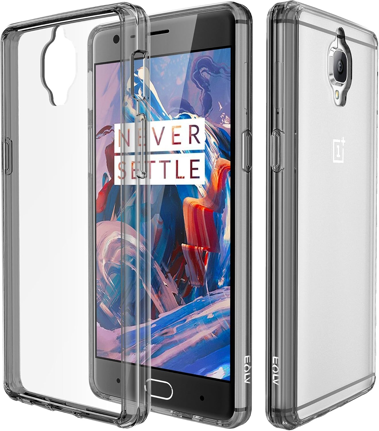 Amazon Com Oneplus 3 Case E Lv Anti Scratch Clear Slim Case Cover For Oneplus 3 Smoke