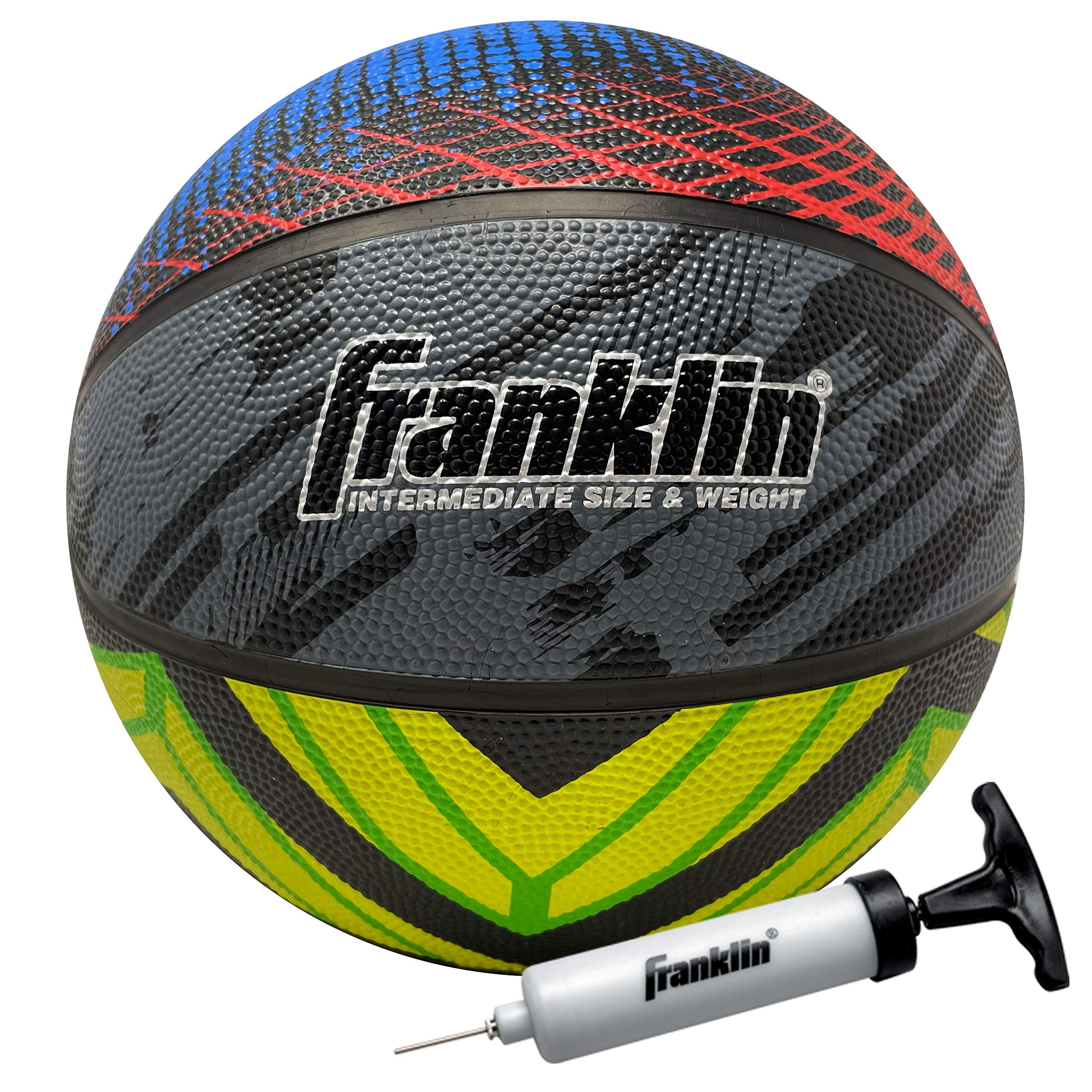 Franklin Sports MYSTIC Basketball - Women's Basketball - Girl's Indoor + Outdoor Basketball - 28.5" Intermediate Rubber Basketball - Air Pump Included