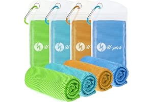 U-pick Cooling Towels (40"x12"), Cooling Towel for Neck and Face, Soft Breathable Chill Ice Towel, Stay Cool Sweat Rags for Gym, Yoga, Workout, Exercise, Sport, Beach, Camping, Cruise
