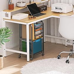 5-Tier Rolling File Cart Under Desk with