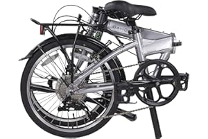 Dahon Mariner D8 Folding Bike, Lightweight Aluminum Frame; 8-Speed Gears; 20” Foldable Bicycle for Adults