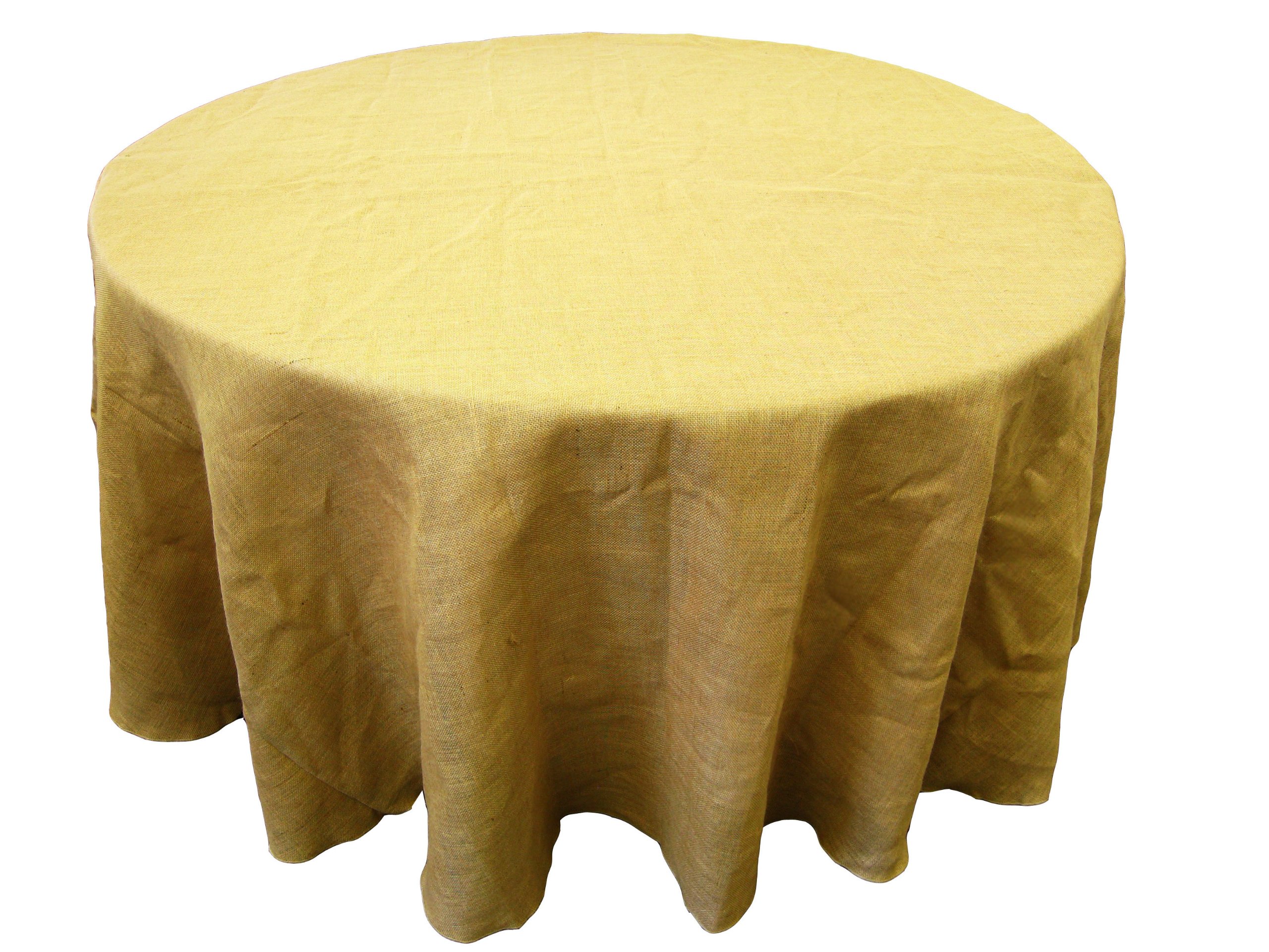 LA Linen Natural Burlap Tablecloth, Round, 108Inch LAVORIST
