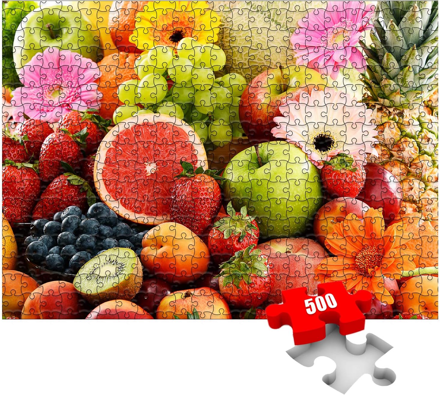GamePath Jigsaw Puzzles - Summertime - 500 Piece Colorful Fruit Puzzle (Fruit-500pc): Toys & Games