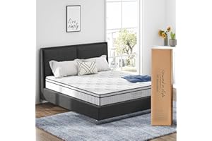 QIHAI Twin Mattress 8 Inch, Memory Foam Mattress with Pocket Spring, Soft & Comfortable Medium Firm (8 inch, Twin)