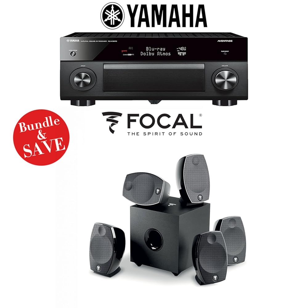 Yamaha AVENTAGE RX-A3070BL 11.2-Ch Network AV Receiver + Focal SIB EVO 5.1-Ch Home Cinema Speaker System - Bundle